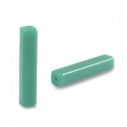 Glaskralen tube 4x20mm Forest green